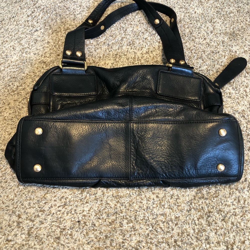 B. Makowsky Pebbled Leather Handbag - Picture 6 of 7